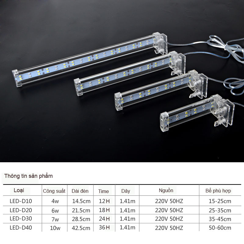 Đèn Led kẹp bể cá Xilong LED-D30 siêu sáng