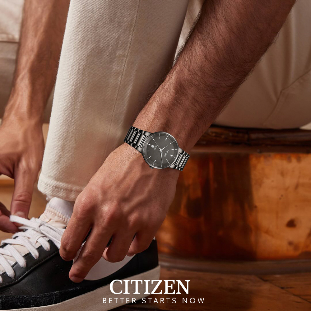 Đồng Hồ Nam Citizen Dây Thép Không Gỉ BI5127-51H - Mặt Đen (40mm)