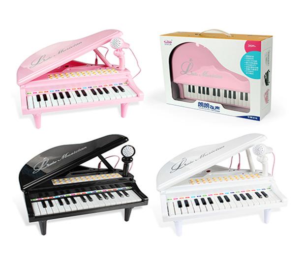 Giá đặc biệt Đàn piano Polaroid 1504C có cắm micrô và kết nối với MP3 đồ chơi đàn piano mô phỏng giáo dục và học tập sớm cho trẻ em