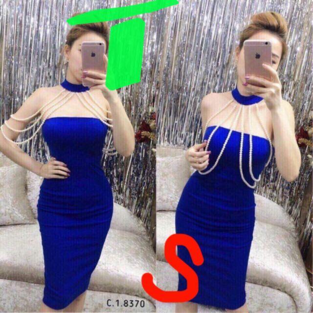 Đầm body cúp ngực kèm dây chuỗi cổ
