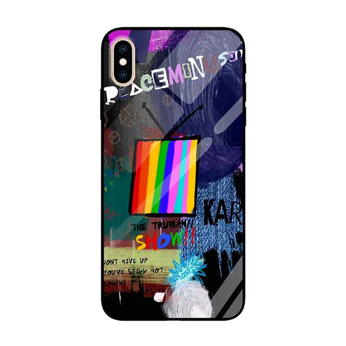 Ốp lưng kính cường lực cho iPhone X /Xs Nền Peace Tivi - Hàng Chính Hãng