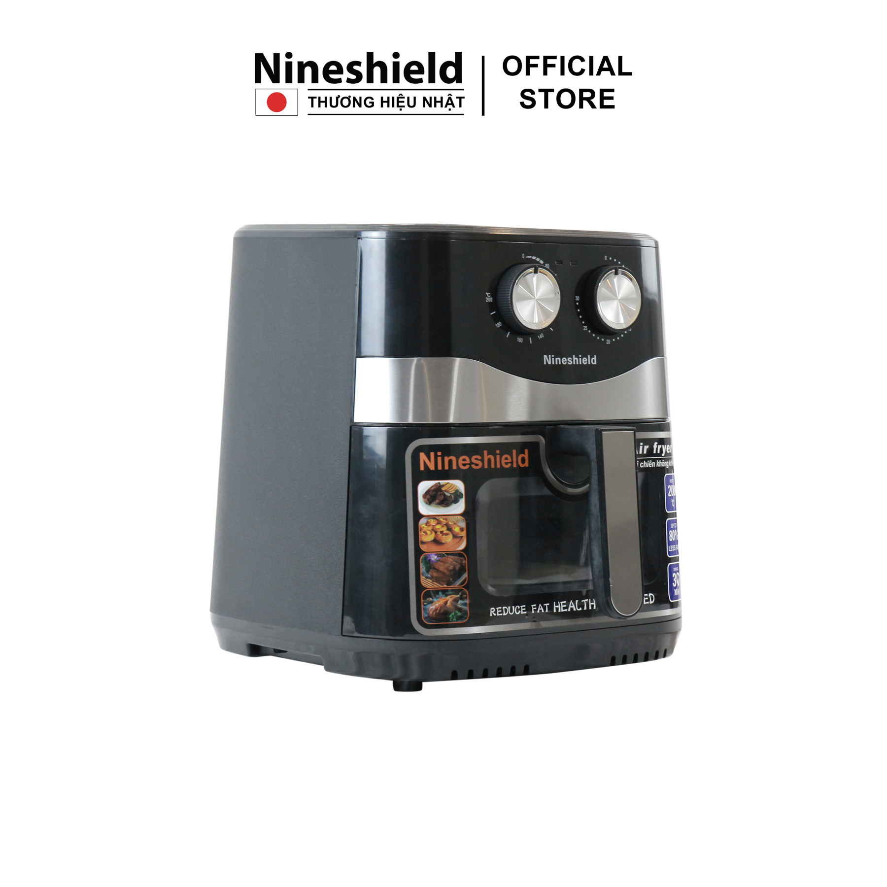 Nồi Chiên Không Dầu 10.5L Nineshield Loại Cơ KB-8002M - Hàng chính hãng