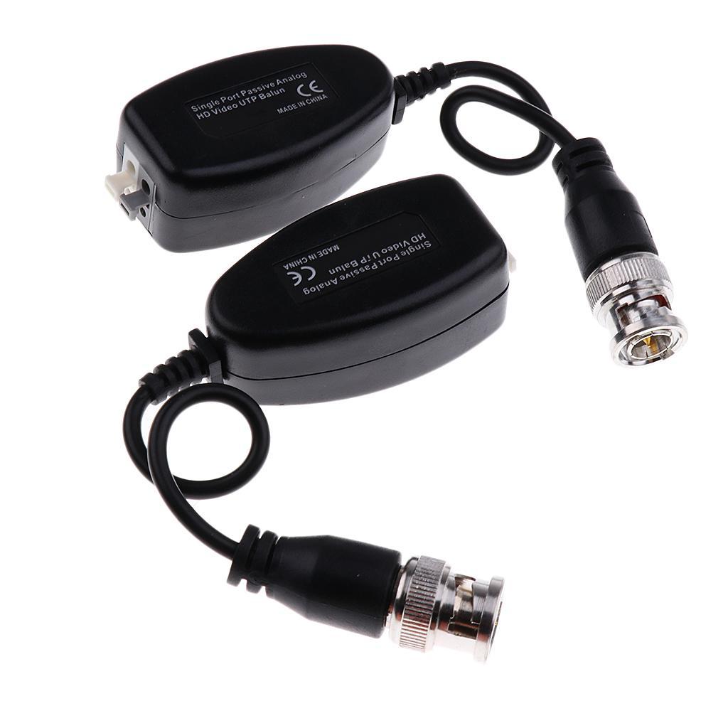 2Pcs Single Port Passive Analog HD Video UTP Balun for HD-CVI/TVI/AHD Camera