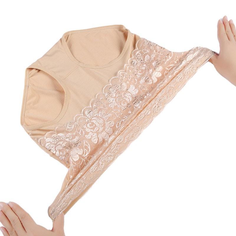 Quần lót nữ cạp cao chất cotton pha ren phom to mã 2015