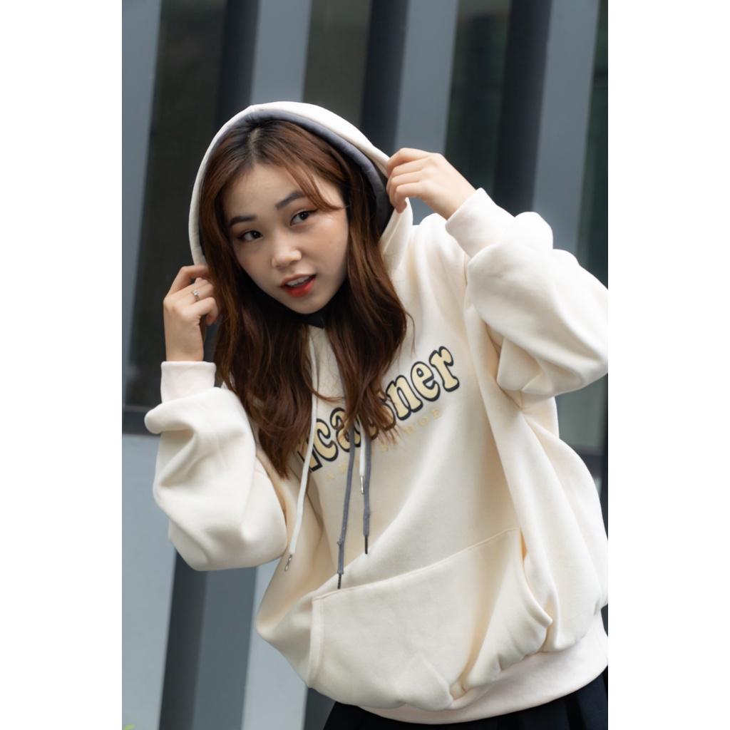 Áo Hoodie Nỉ Nam Nữ SCATSNER Mũ 2 Lớp Dáng Thụng Dây Rút