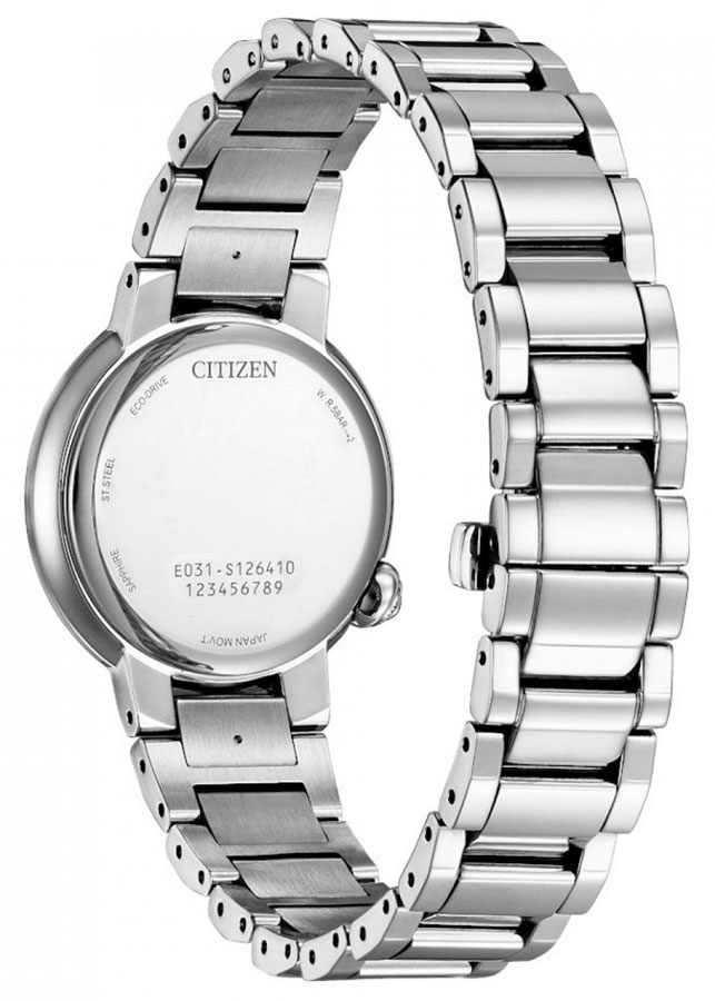 Đồng Hồ Nữ Citizen Đính Kim Cương Dây Thép Không Gỉ EM0910-80D - Mặt Xà Cừ (Sapphire)