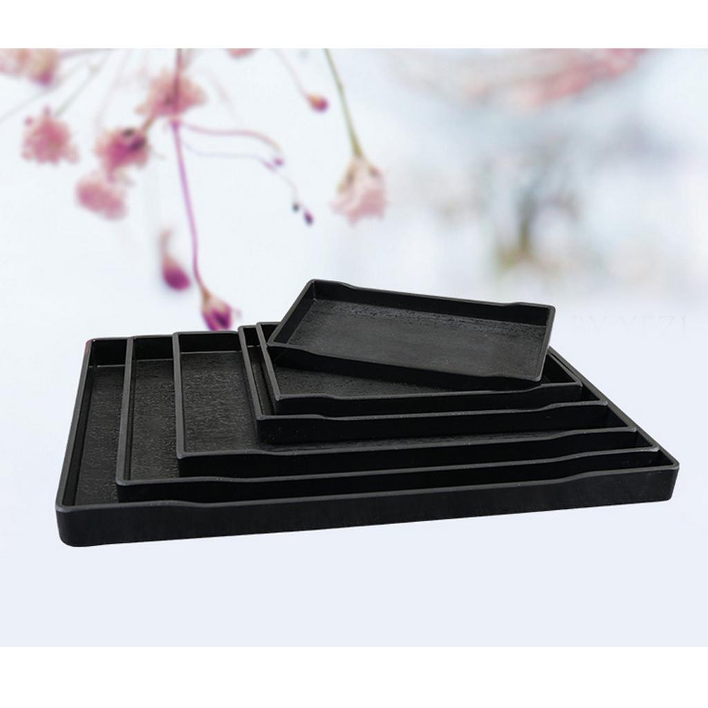 Melamine Hotel Serving Tray Dishes Cup Glass Cake Set Black