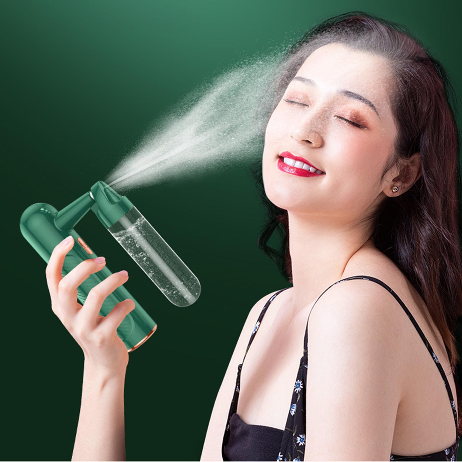 2x Rechargeable Handheld Nano Steam Fogger Machine Nano Mist Disinfect Sprayer Skin Care Women Facial Sprayer for Home Bedroom