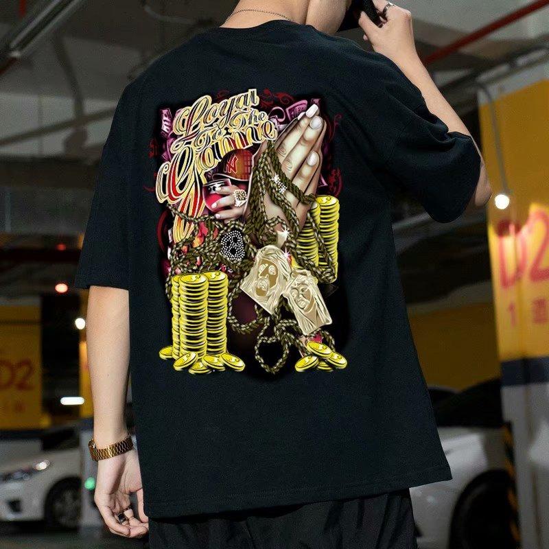 Áo Thun Nam Ngắn Tay Cổ Tròn In Hình Thời Trang