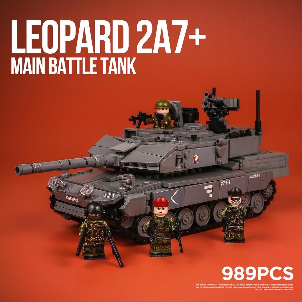 Đồ chơi Lắp ráp Xe tăng Đức Leopard 2A7+, SY0104 Xếp hình thông minh, Nhựa ABS an toàn, Sách hướng dẫn chi tiết