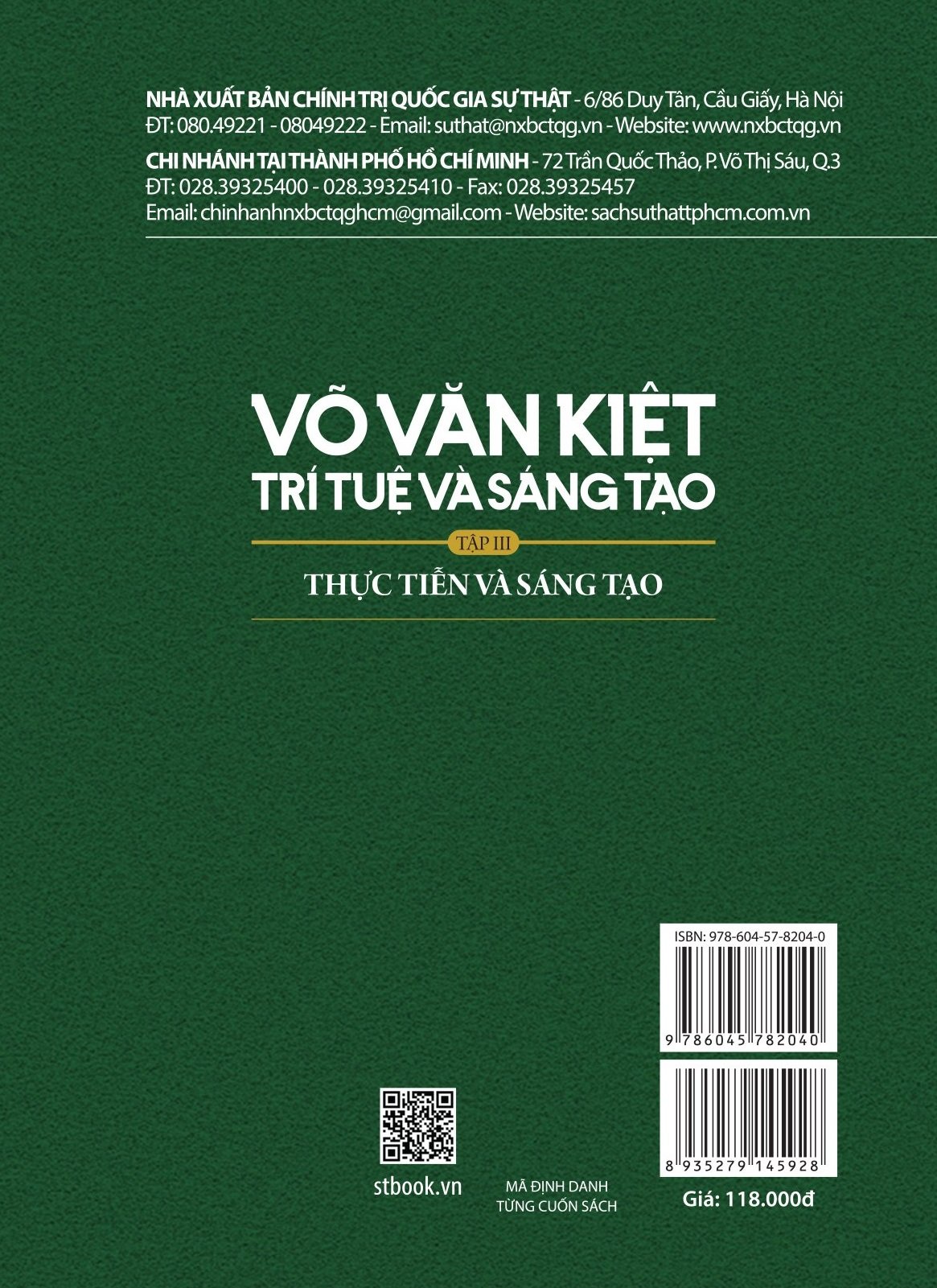 Sách Võ Văn Kiệt trí tuệ và sáng tạo Tập III: Thực tiễn và sáng tạo