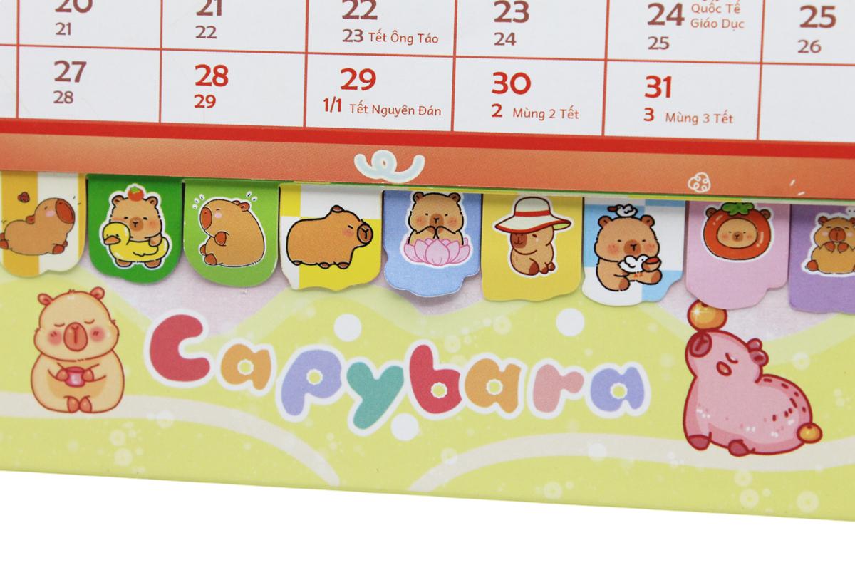 Lịch Để Bàn - Capybara Funny Time - 2025-GDPN-APYBARA
