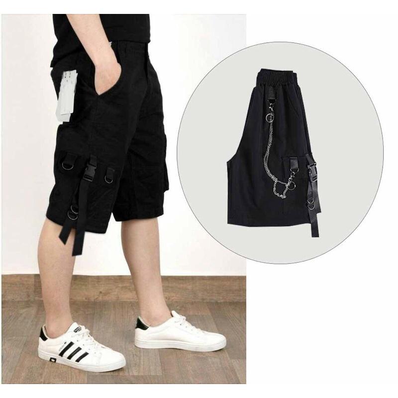 ️UNISEX HOTQuần short kaki phối xích cực chấtHàng chuẩn
