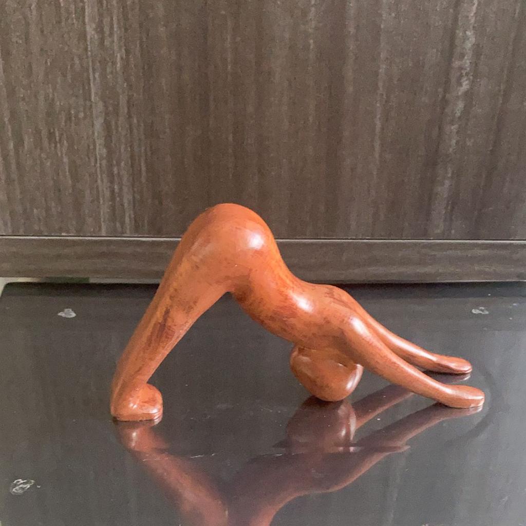 2x Female Yoga Statue Sculpture Figure Figurines Tabletop Yoga Studio Decor