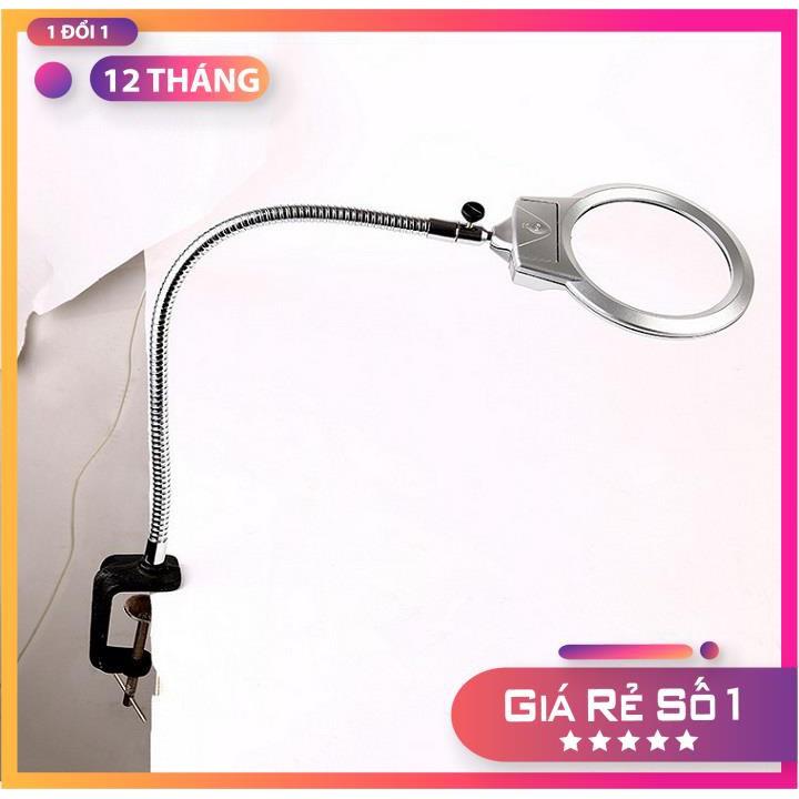 Kính lúp kẹp bàn có đèn MG15124 ( DÂY UỐN 40cm )