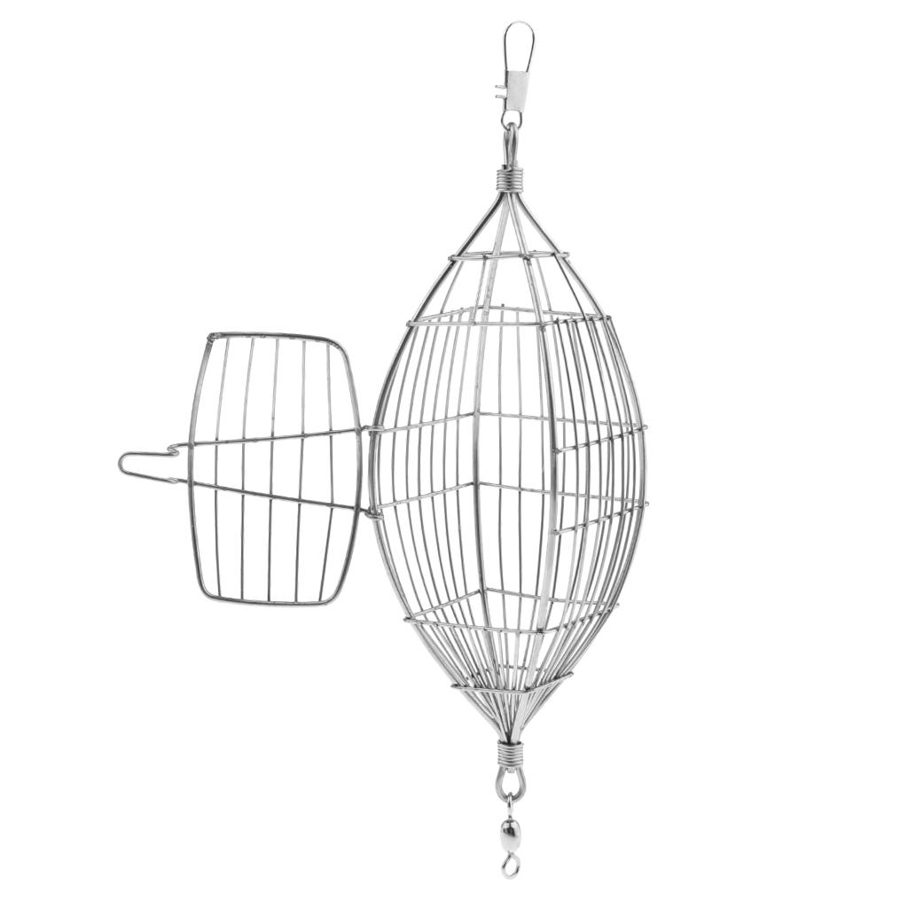Stainless Steel In Line Wire Cage Bait Fishing Feeder Carp Fishing Tackle