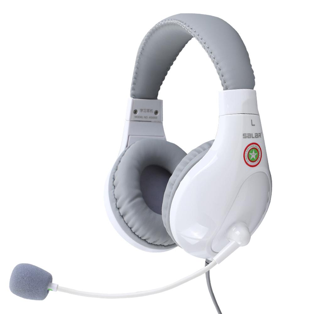 Tai nghe có dây A566H dành cho máy tính dành cho sinh viên Tai nghe loại bỏ tiếng ồn nhẹ với micrô cho giáo dục học tập trực tuyến