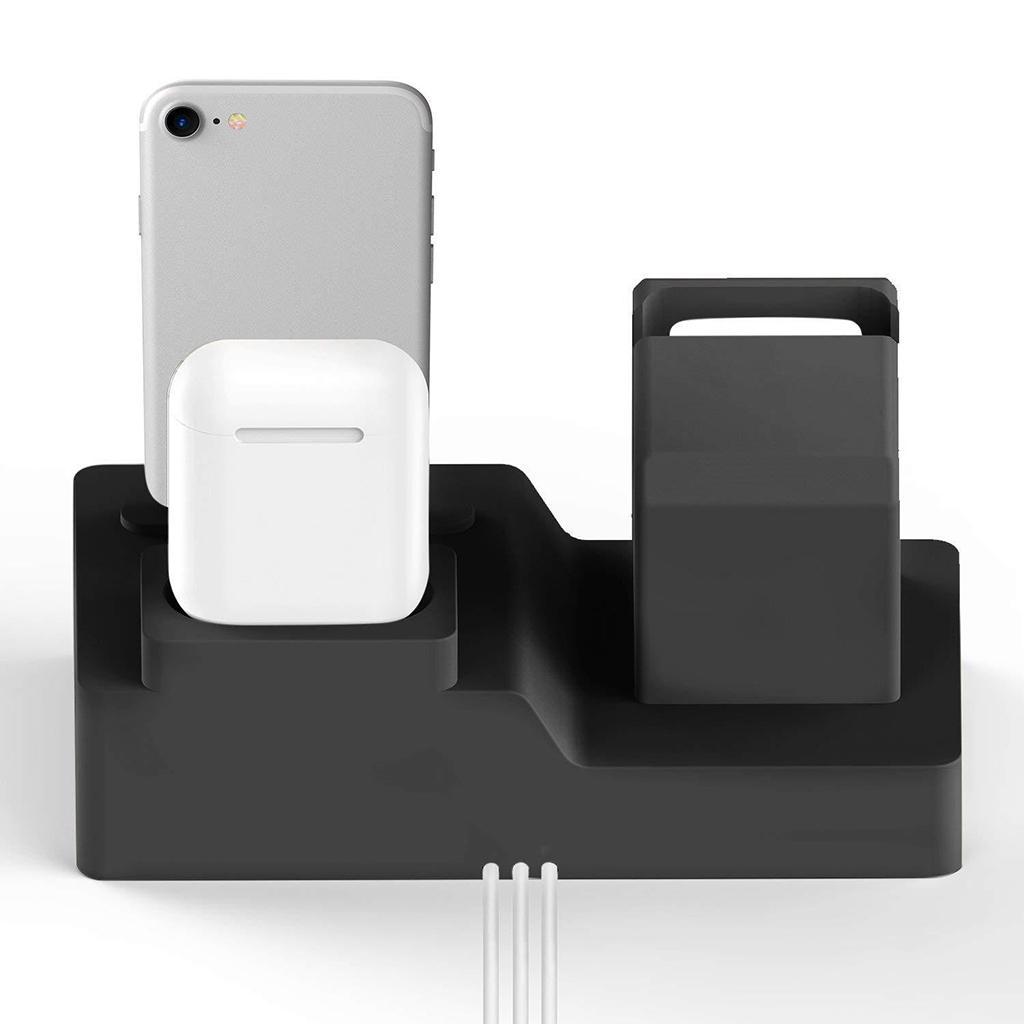 3 In 1 Silicone Charger Stand Charging Dock Station for  Devices