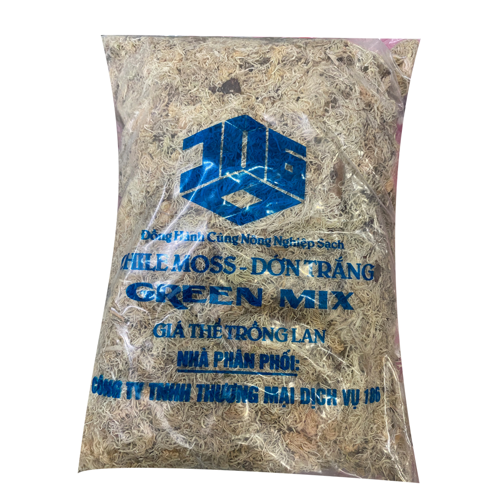 Giá thể dớn trắng trồng lan Green Mix - Túi 4 lít ~ 100gram