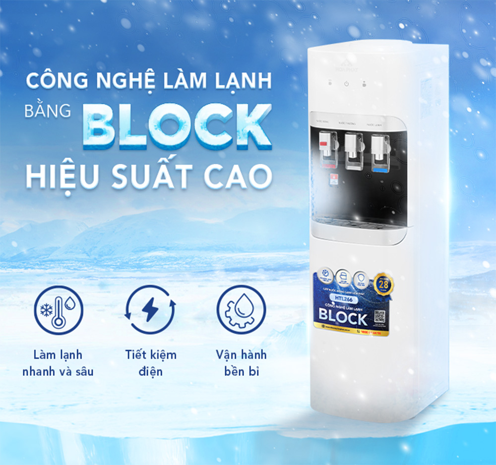 Cây nước nóng lạnh úp bình Hòa Phát HTL266 - Bảo hành 28 tháng - Hàng chính hãng