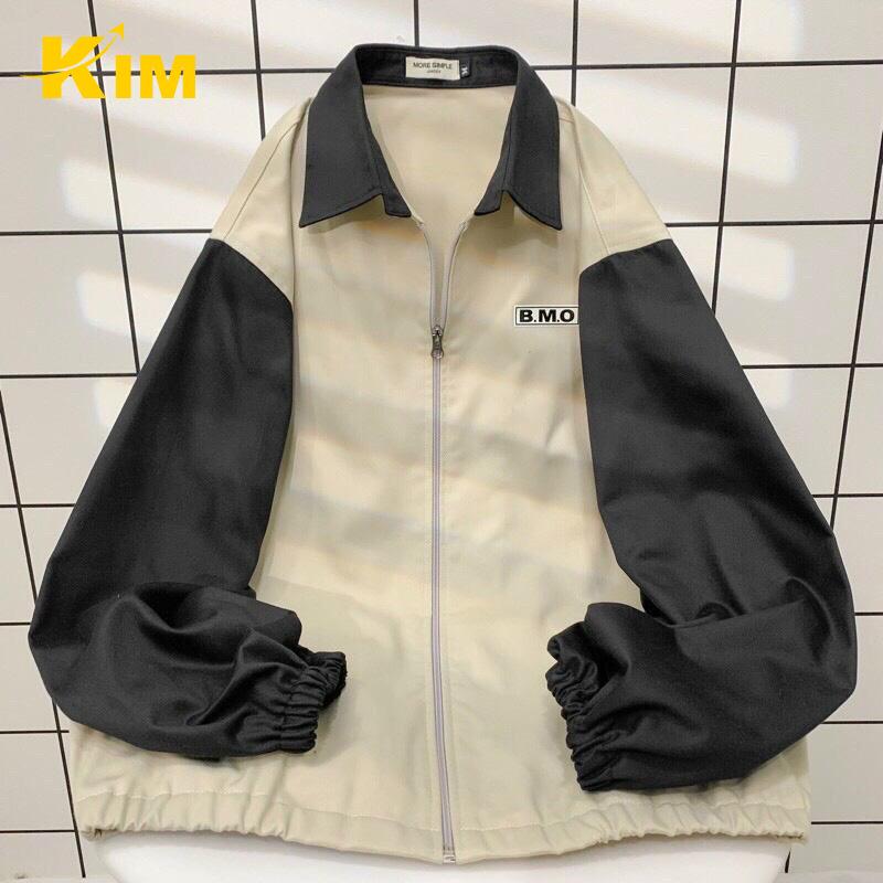 Áo Khoác Bomber dù 2 lớp form rộng Unisex Kim Freesize &lt; 65kg