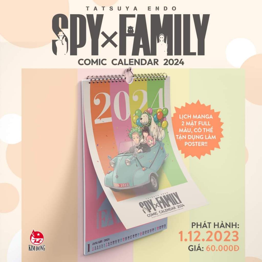 Sách - Lịch Spy X Family 2024
