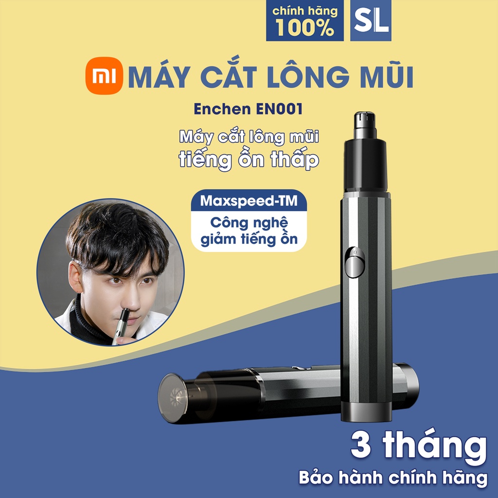 Máy Cắt Lông Mũi Enchen EN001 Tiếng Ồn Thấp Đầu Cắt Ẩn Pin Dài Lưỡi Dao Đa Hướng