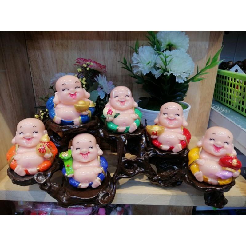 BỘ TƯỢNG DI LẠC 6 ÔNG PHÚC LỘC TÀI CÓ ĐẾ