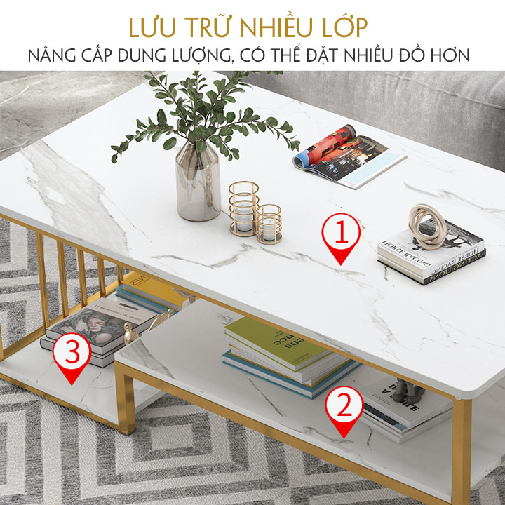 Bàn Trà Họa Tiết Vân Đá Cẩm Thạch M044