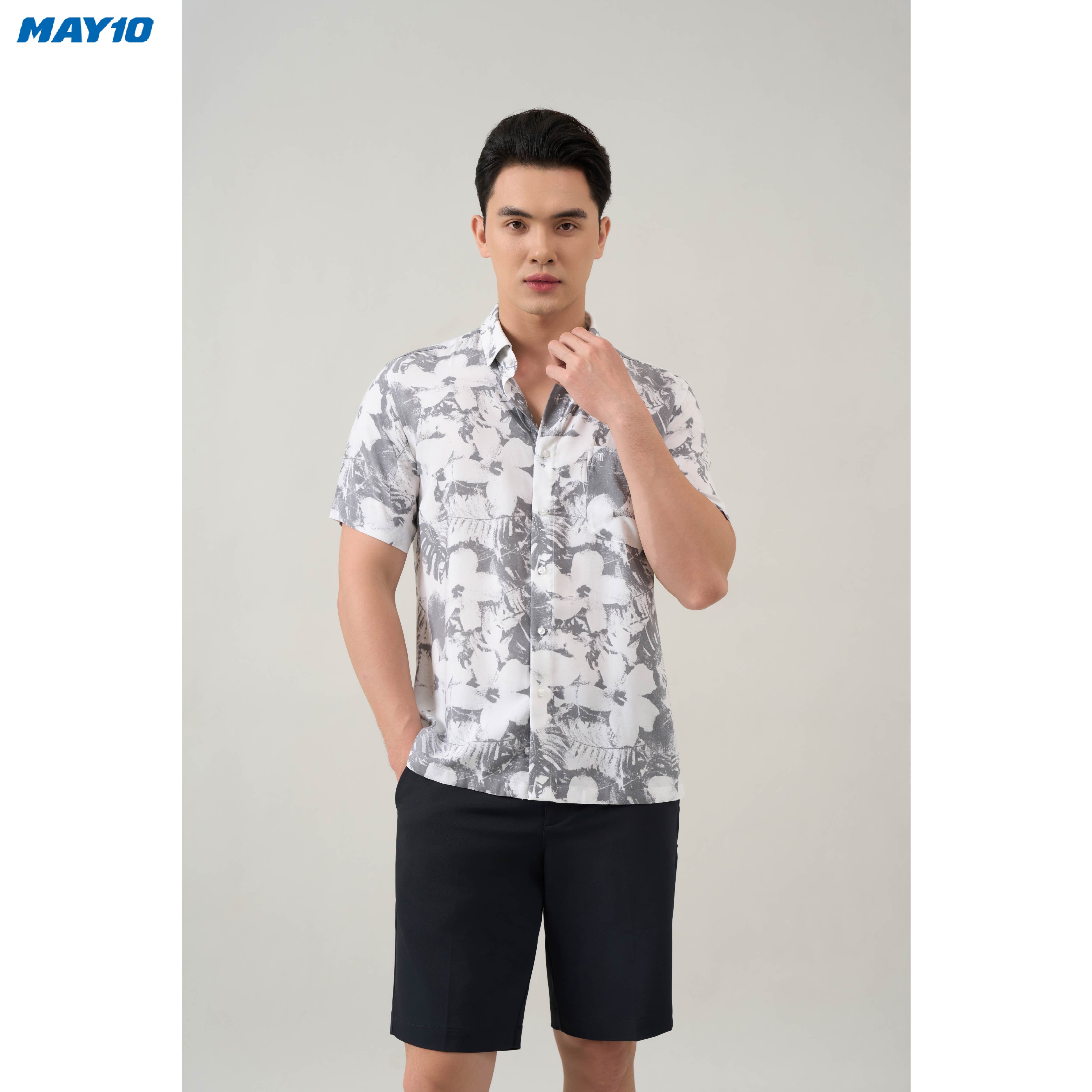 Áo sơ mi nam cộc tay May 10 form RegularFit 010124002 8