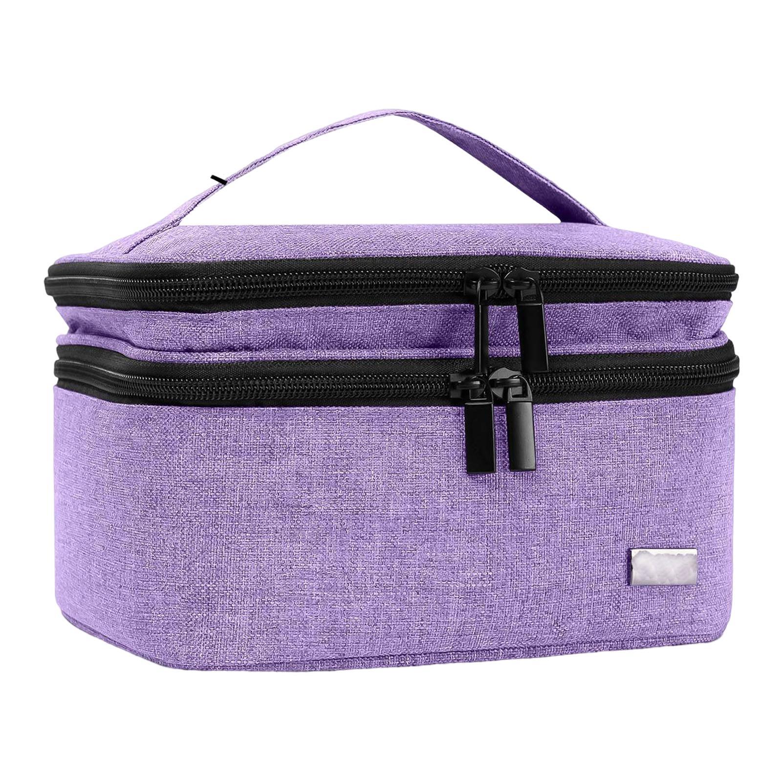 Double Layers Nail Polish Organizer Bag for Manicure Set Makeup Travel