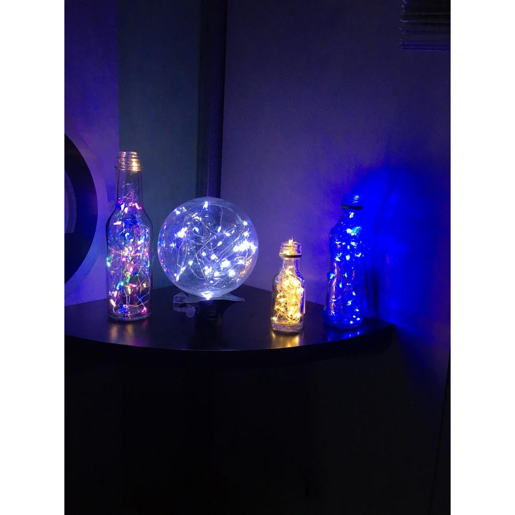 Dây đèn Led fairylight ,dây đèn đom đóm 2mét, 3 mét dùng pin AA, pin cúc áo