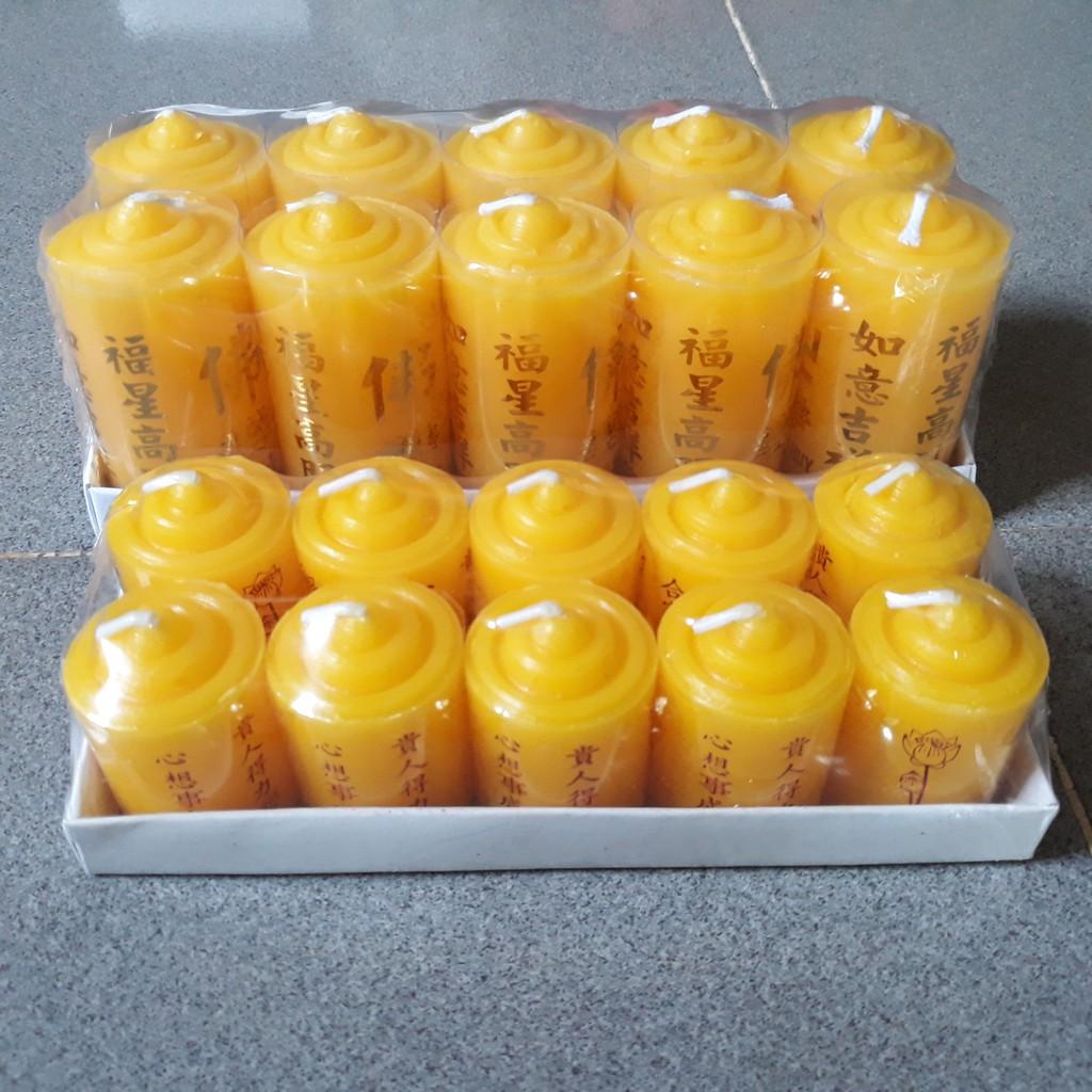 Đèn Cầy Trụ Tròn Loại Lớn Cháy Lâu 9x22x9 cm Đồ Thờ Cúng Thiên Lộc - Hộp 5 Cặp