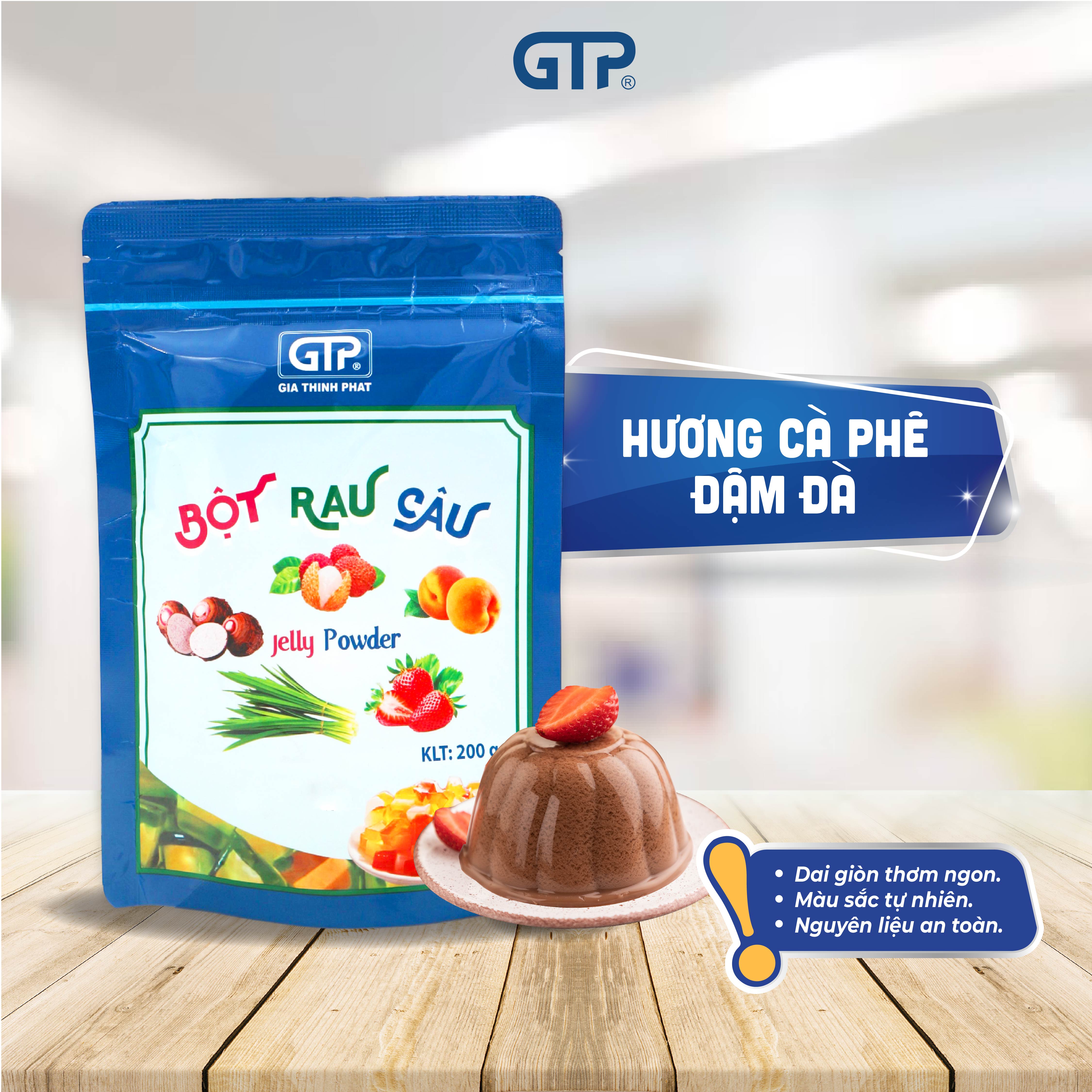 Bột Rau Câu (Jelly)  hương Cà Phê(200g/gói), Bột rau câu (Jelly) giòn dẻo