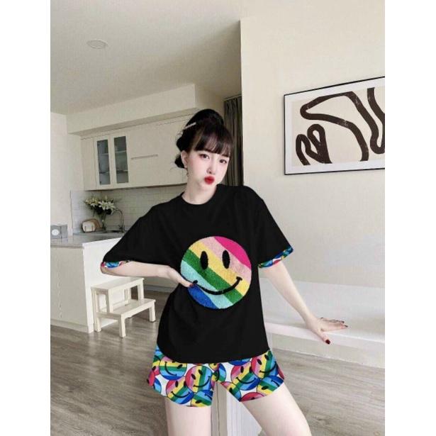 SÉT BỘ THỂ THAO 3D LOGO MẶT CƯỜI