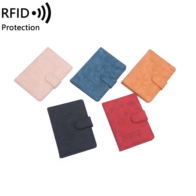 Ví da đựng hộ chiếu, visa đa năng công nghệ RFID chống trộm nhiều ngăn cao cấp có khóa nam châm PP5 - Rockcow