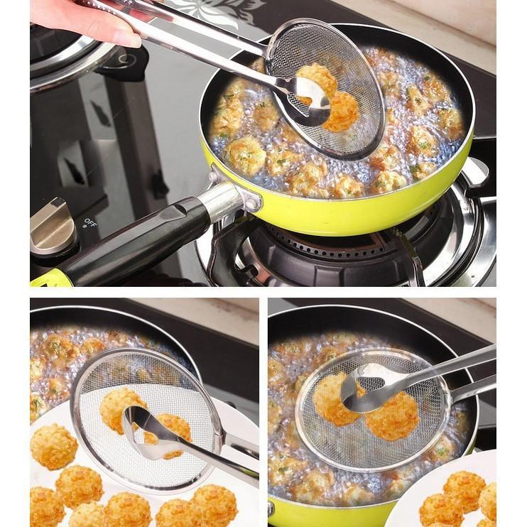 Dụng Cụ Gắp Đồ Chiên Có Miếng Lọc Dầu Tiện Lợi