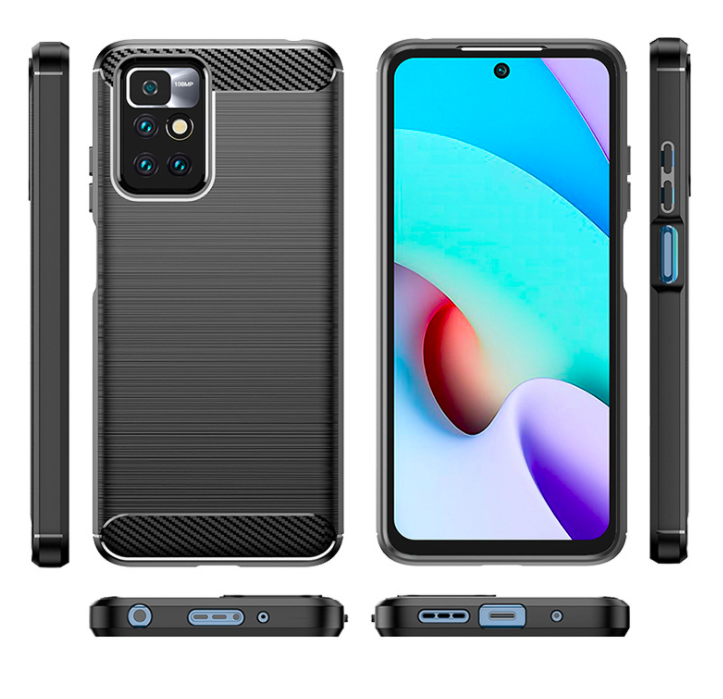 Ốp lưng chống sốc Vân Sợi Carbon cho Xiaomi Redmi 10 - Hàng Nhập Khẩu