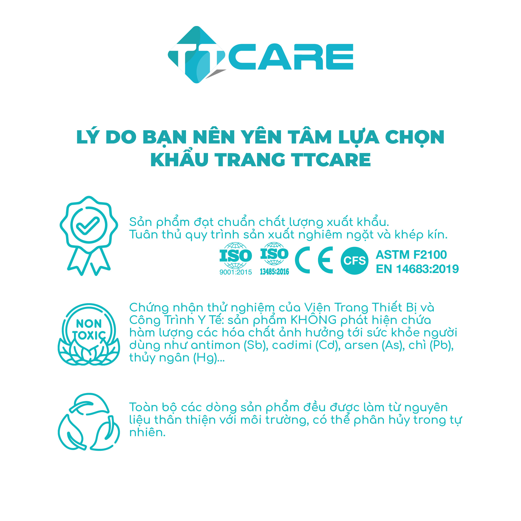 Combo 3 Hộp Khẩu Trang Y Tế TT CARE VN95 4 Lớp Siêu Kháng Khuẩn Sử Dụng Chất Liệu Cao Cấp Bảo Vệ Hoàn Hảo Cho Sức Khỏe