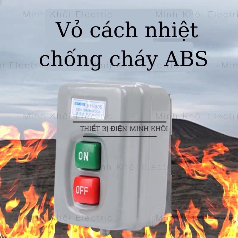 Công Tắc On Off Koino KH-201 và KH-305, công tắc điện ba pha on off, bấm dính 3 pha, hộp nút ấn giữ, nhấn giữ