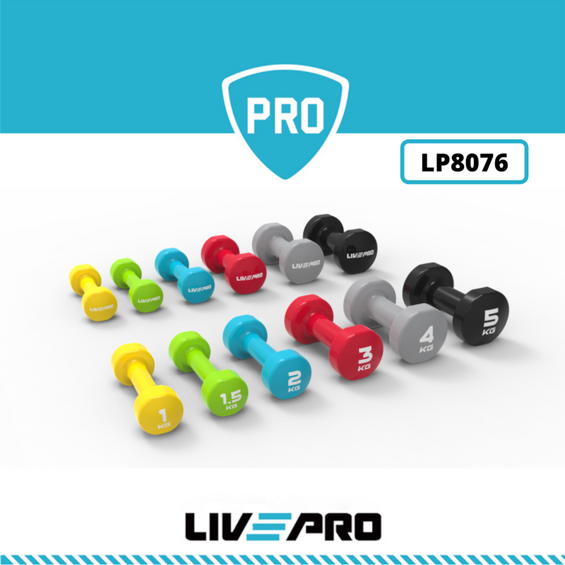 Tạ tay, tạ đơn tập gym thể hình cao cấp Studio Các Loại 10KG x2 Livepro Chính Hãng STUDIO DUMBBELL