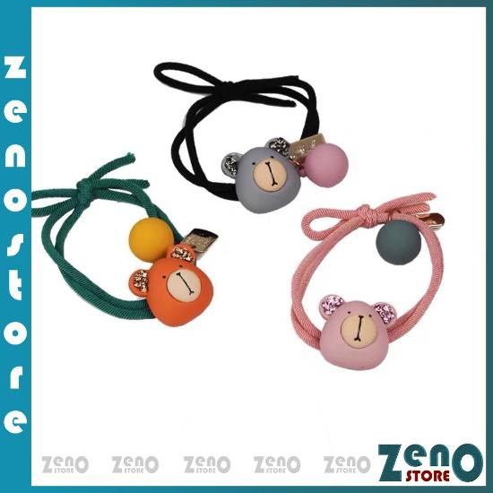 Set 5 dây buộc tóc Gấu cute, Dây Cột Tóc, Chun Buộc Tóc Nhiều Màu PT33