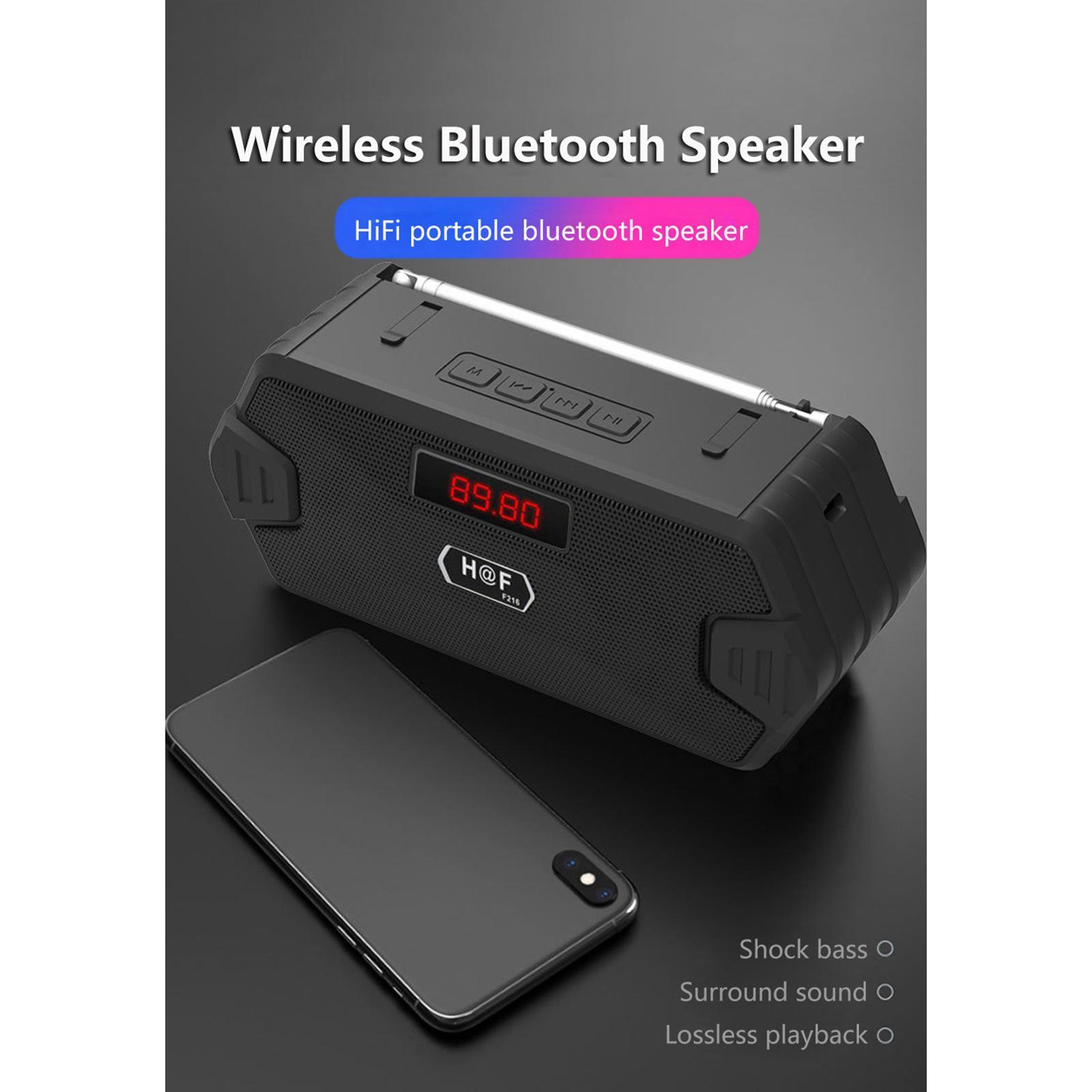 Portable Bluetooth Speaker FM Radio AUX TF MP3 Subwoofer Loudspeaker