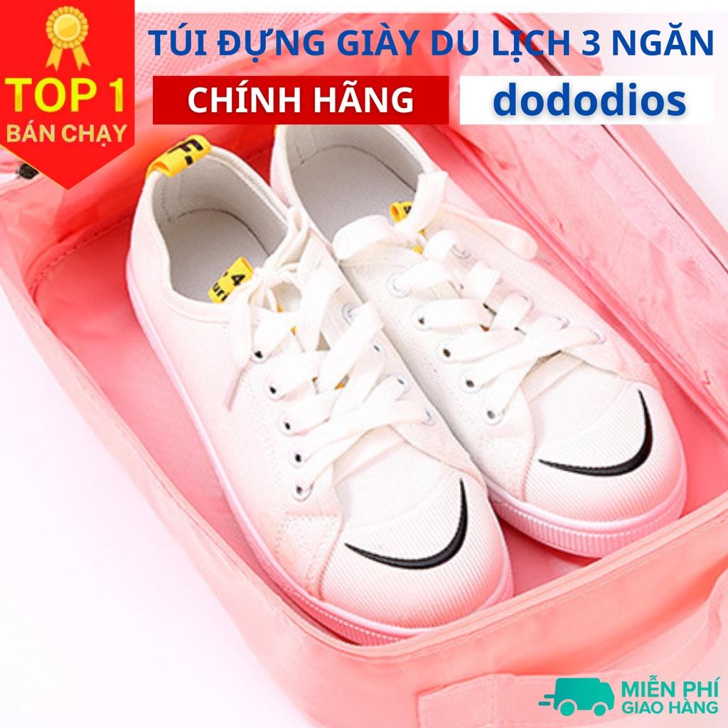 Túi Đựng Giày Dép Du Lịch 3 Ngăn dododios, Chất Liệu Chống Thấm Nước