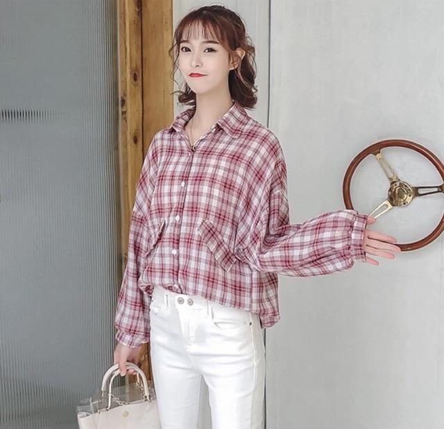 ÁO SƠ MI CARO FORM RỘNG