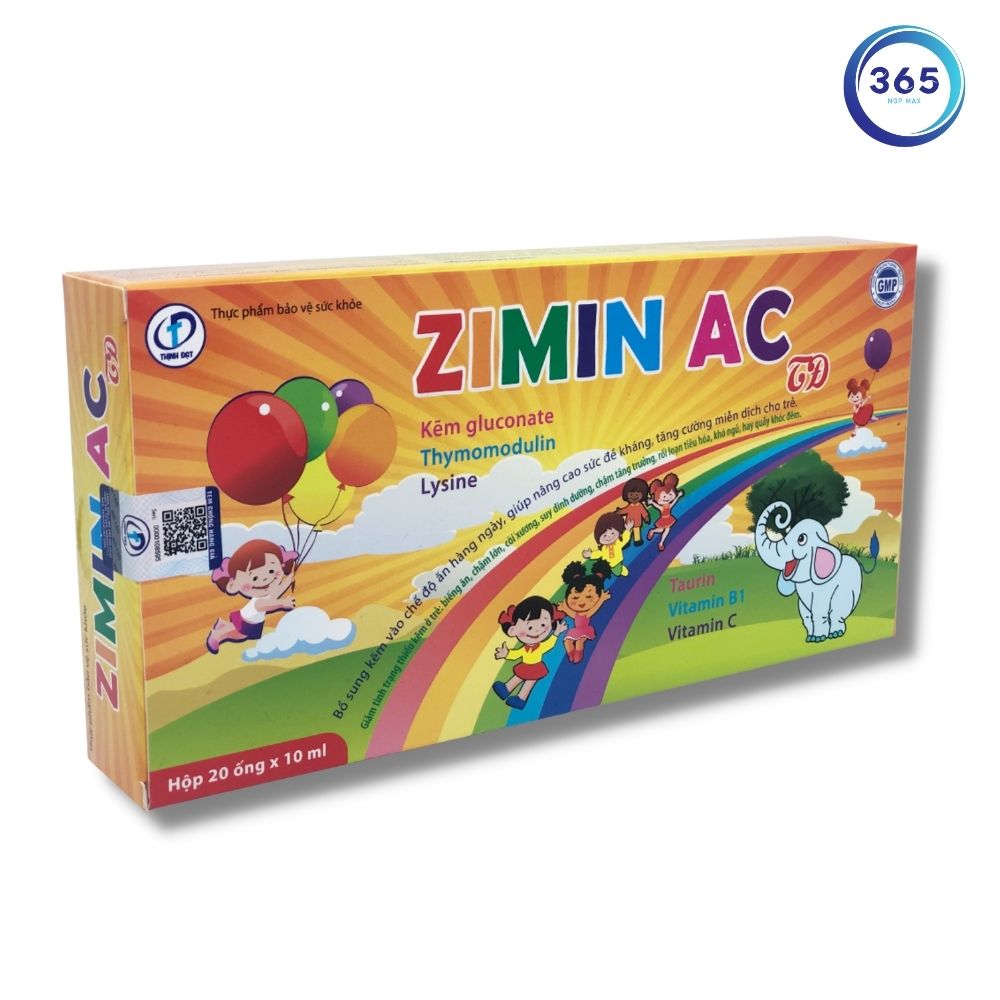 ZIMIN AC - Bổ sung kẽm, giúp nâng cao sức đề kháng, Tăng cường miễn dịch cho trẻ