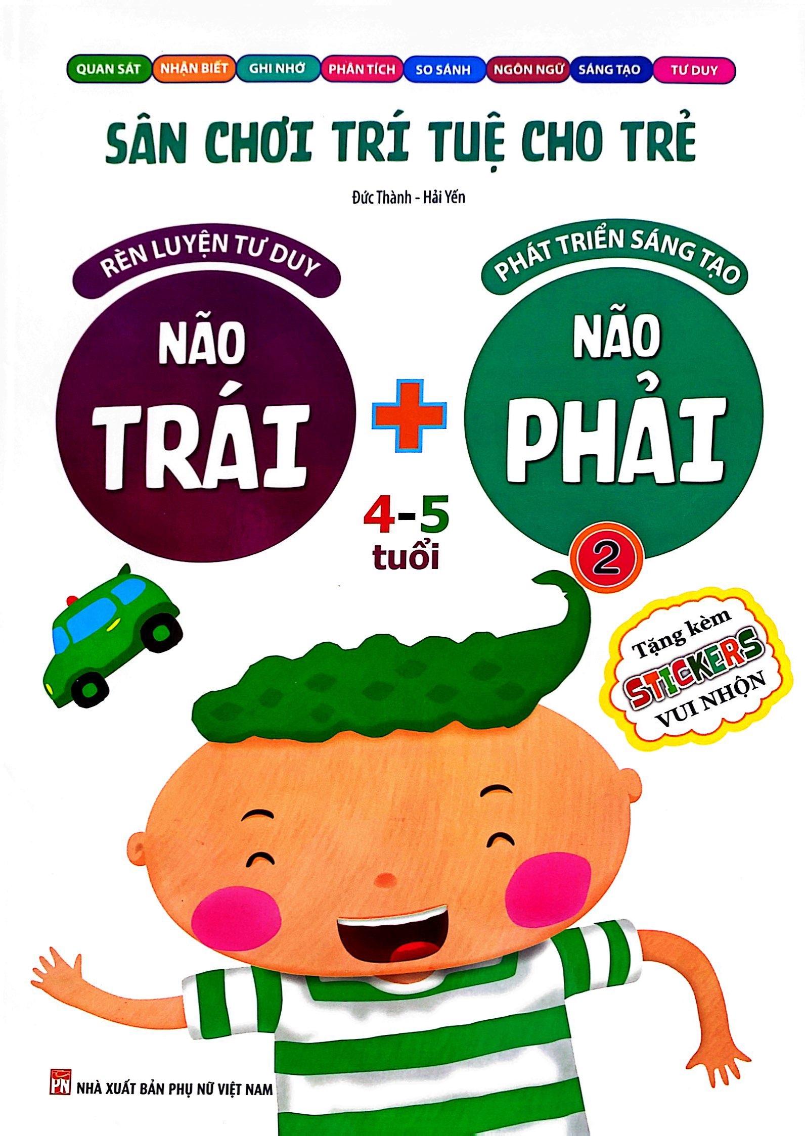 Sân Chơi Trí Tuệ Cho Trẻ - Rèn Luyện Tư Duy Não Trái + Phát Triển Sáng Tạo Não Phải - Dành Cho Bé 4-5 Tuổi - Tập 2