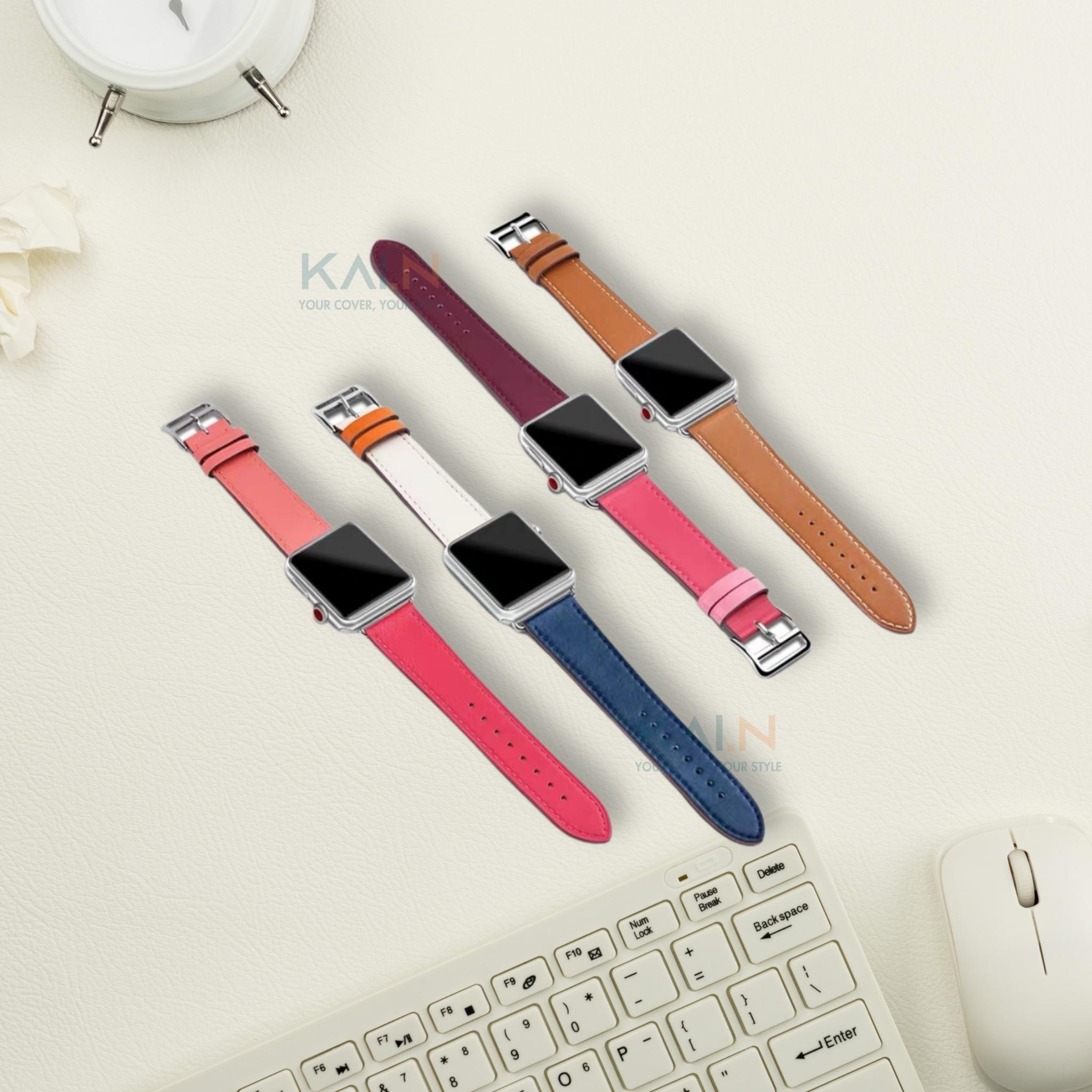 Dây Da Classic Sang Chảnh Kai.N Leather Dành Cho Apple Watch Series 1,2,3,4,5,6,7,SE - Hàng Chính Hãng