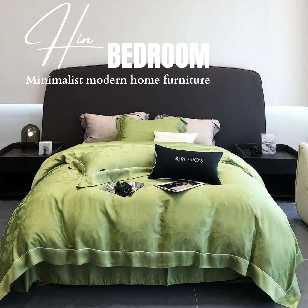 Drap Giường Tencel 100s Markcoss Bộ Chăn Ga Gối Đệm 5 Món Chăn Chần Bông Lụa Nhà Hin Home Bedding