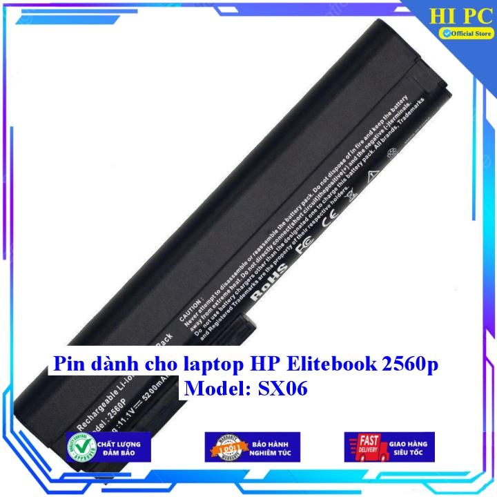 Pin dành cho laptop HP Elitebook 2560p Model SX06 - Hàng Nhập Khẩu